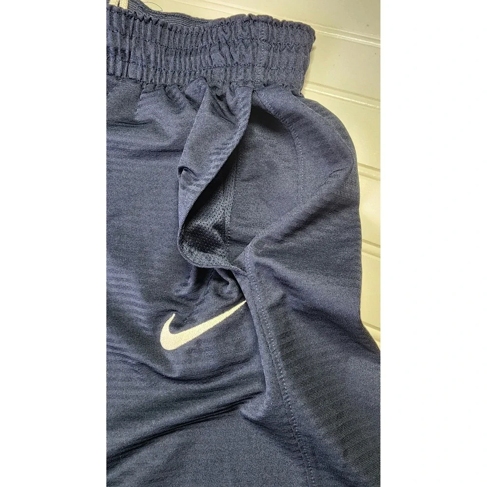 Nike Basketball Shorts Kids Large Navy Athletic Mesh Swoosh Logo with Pocket